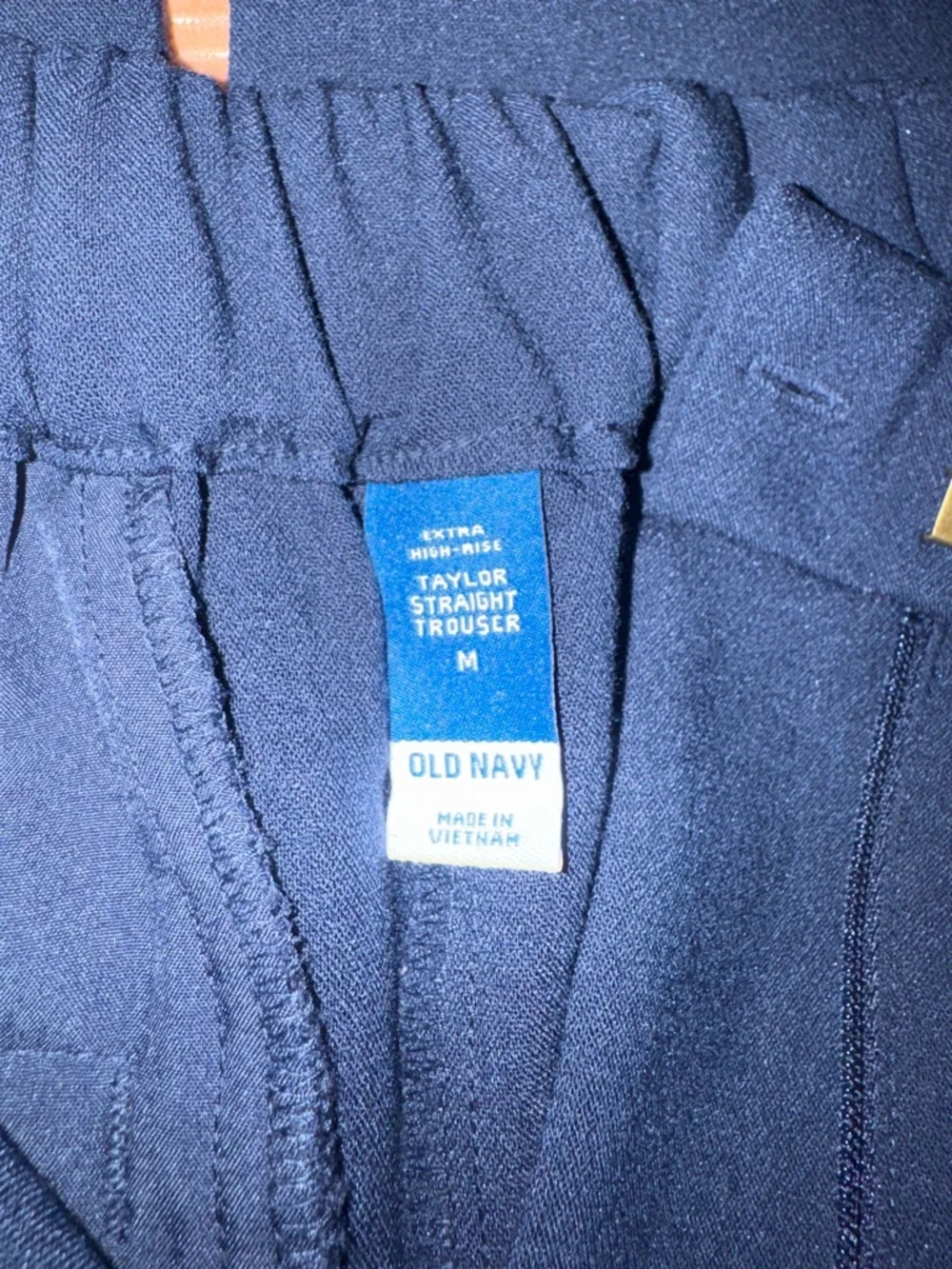 Old Navy Dark Blue Tailored High-Rise Trousers - Picture 4 of 4